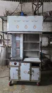 Máquina de Shawarma Comercial a Gas de Acero Inoxidable, Asador Vertical con Gabinete de Calentamiento - Product Image 3