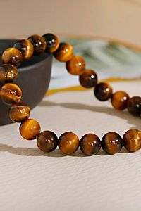 Pulsera de Resina Acrílica Ecológica con Cuentas de Feng Shui, Elástica, Hecha a Mano, Regalo de Joyería de Amistad para Mujeres y Niñas - Product Image 5