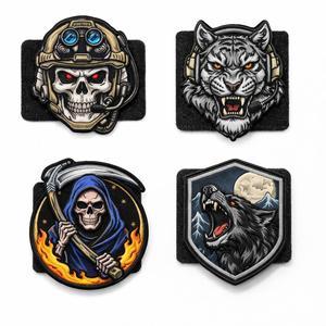 Juego de Parches de Morale Bordados Personalizados con Velcro, Insignia Táctica de Fantasía con Gancho y Bucle para Chaquetas, Bolsos, Chalecos, Gorras y Uniformes - Product Image 3