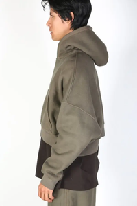 เสื้อฮู้ดโอเวอร์ไซส์ผู้ชาย ผ้าฝ้าย 100% เฟรนช์เทอร์รี่ ล้างสีแบบแอซิดวอช เป็นมิตรกับสิ่งแวดล้อม เสื้อผ้าลำลองสำหรับฤดูหนาว ระบายอากาศได้ดี ผ้าถัก - Product Image 3