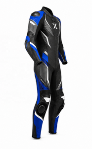 Combinaison de moto en cuir une pièce X Signature Performance |   Noir Bleu Blanc |   Fabricant OEM ODM |   Qualité de conception haut de gamme | - Product Image 3