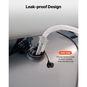 16 Gallon Portable Fuel Tank <b>12V</b> <b>DC</b> 2.5 GPM Electric Fuel Transfer Pump 4 ft Delivery Hose Auto Stop Sen Vehicle Equipment Fuel - Product Image 5