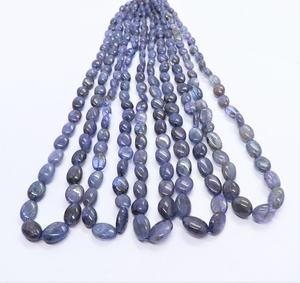 Perles ovales lisses en Tanzanite naturelle AAA 5x7-7x10 MM, perles ovales en pierre précieuse Tanzanite, 16 pouces, perles en Tanzanite bleu violet naturel - Product Image 4