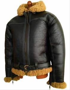 Exceptional Quality <b>Men's</b> Black <b>Leather</b> Aviator Bomber <b>Jacket</b> With Fur Lining Zipper Closure Winter Warm Moto Style Coat - Product Image 1
