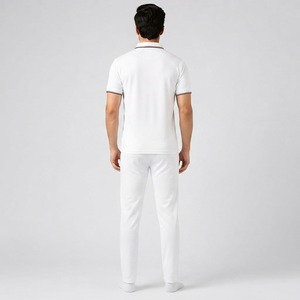 OUTDO Men's <b>White</b> Red Black <b>Cricket</b> Uniform With Diagonal Stripe Design Breathable Polyester Sportswear <b>Cricket</b> Uniform - Product Image 5
