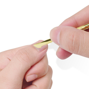 Pousse-cuticules double tête en acier inoxydable antidérapant pour éliminer les peaux mortes, outil de pédicure et manucure, coupe-cuticules et coupe-ongles - Product Image 3