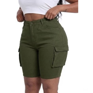 Shorts de Mezclilla Verde para Mujer Abdul Royal World Export ARWE-411 - Corte Regular, Estilo Vintage, Cintura Media, Pierna Recta, Color Degradado - Product Image 5