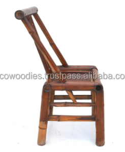 Chaise pour enfant en bambou et rotin, faite à la main, en forme de fleur, style moderne, pour bébé, tout-petit, extérieur, ferme, chambre, salon - Product Image 3