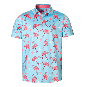 Camisetas de Golf para Hombre OEM ODM, Poliéster que Absorbe la Humedad, con Estampado Personalizado Elástico, Camisetas Polo - Product Image 1