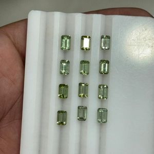 Turmalina Verde Menta Natural AAA, Corte Esmeralda 6x4mm, Piedra Preciosa Suelta Calibrada, Sin Tratar, Octagonal, Piedra para Joyería, Venta al Por Mayor - Product Image 4