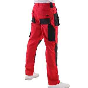 Pantalon de travail pour homme SUMROOS, construction légère et durable, pantalon de peintre en coton blanc, pantalon de travail pour homme, blanc - Product Image 6