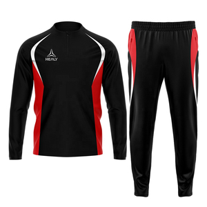 Conjunto de Calentamiento de Fútbol Personalizable para Hombre, Traje de Entrenamiento Deportivo con Cierre de 1/4, Transpirable, Paneles en Contraste, Corte Ajustado - Product Image 1