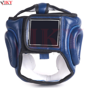 Fornitura Diretta di Fabbrica OEM: Protezione per la Testa da Boxe in Schiuma Antiurto, Blu Scuro e Bianco, Attrezzatura da Combattimento Resistente - Product Image 3