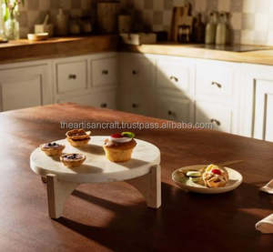 Soporte de pastel de mármol, exhibición de postre redonda con Pedestal, plato de servicio elegante para boda, fiesta de cumpleaños, decoración de mesa de cocina - Product Image 5