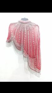 Black Gold Beaded Fringe Cape Sequin Embroidered Shoulder Collar Women Evening Party Fashion Garment Accessory - Product Image 4