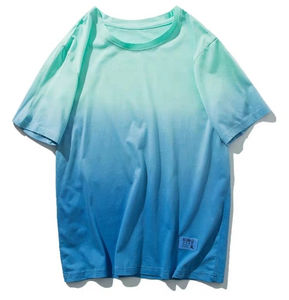 Camiseta de tela 100% algodón con teñido personalizado a la moda, aspecto premium, alto GSM, cuello redondo, para uso casual o streetwear, unisex. - Product Image 2