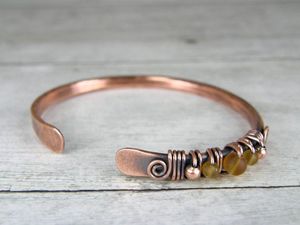 Traditional Copper <b>Bracelet</b> Handmade Adjustable Jewelry Accessory For Ethnic And Contemporary Fashion Styles - Product Image 2