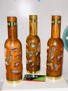 Bouteille d'eau artisanale moderne FALAK WORLD EXPORT 99% bois pur 1000ml écologique réutilisable avec couvercle anti-corrosion – Meilleure vente - Product Image 6