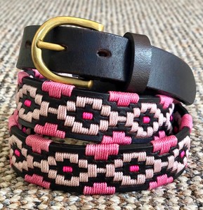 Ceinture Polo pour Femmes en Cuir Véritable Longueur Personnalisée avec Boucle en Acier Inoxydable et Strass - Product Image 1