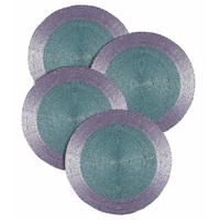 Nouvel arrivage de tapis de table 4 pièces en perles de verre, fabriqués à la main, modernes, avec plaque chargeur pour banquet de mariage, paillettes décoratives
