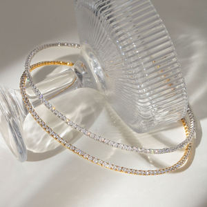 Collar Gargantilla Unisex Vintage Chapado en Oro de 14K con Diamante Cultivado en Laboratorio, Corte Brillante Redondo, Color G, Certificado IGI, para Uso Diario - Product Image 2