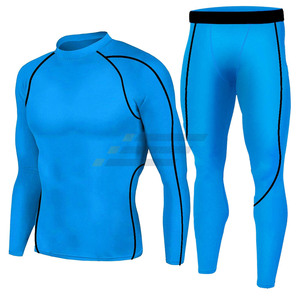 Ensemble de compression de sport 2 pièces pour homme à manches longues, marque privée, pour entraînement et gym - Product Image 6