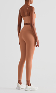 Novedad: Leggings deportivos de cintura alta con logo personalizado, efecto realce de glúteos y cintura alta elástica, ideales para yoga. - Product Image 3