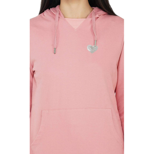 Chándal Rosa con Capucha para Mujer, 100% Algodón, Manga Larga, Color Sólido, Sudadera Informal con Bolsillos Laterales, Ropa de Otoño - Product Image 6
