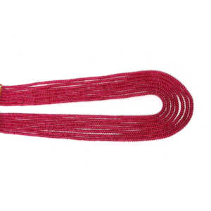 Cuentas de Rubí Creadas en Laboratorio, Corte Redondo, Color Rojo, Perforadas de 4mm a 10mm, Gema Certificada para Proyectos de Joyería - Product Image 1