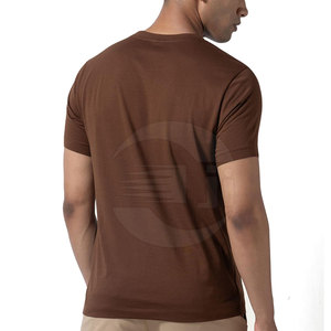 เสื้อยืดผู้ชายทำจากผ้าฝ้ายทรงสลิมฟิตเสื้อยืดผู้ชายแขนสั้น - Product Image 3