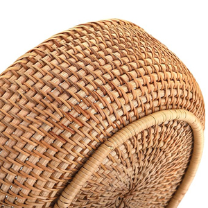 Custom Size Round Shape Woven Serving Rattan Fruit Round Basket Tabletop Decoration Kitchen Ware Multipurpose Usage Serving <b>Tray</b> - Product Image 3