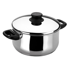 Pentola Garinox con coperchio in acciaio inox da 20 cm per uso su piano cottura - Product Image 1