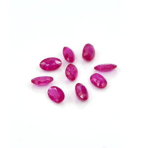 Rubis naturels non traités du Mozambique, ovales calibrés 4x6mm, pierres précieuses de rubis naturelles facettées pour la fabrication de bijoux, prêtes à l'emploi - Product Image 3