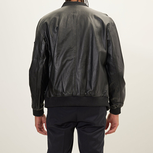 Veste d'aviateur vintage en similicuir pour homme, doublée polaire, chaude, zippée, style streetwear, idéale pour l'hiver - Product Image 2