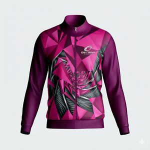 Ostriya International 2026 Latest Design Men's <b>Warm</b> Windproof Zipper Jacket Outdoor Front Logo Stand Vintage Spandex/Polyester - Product Image 4