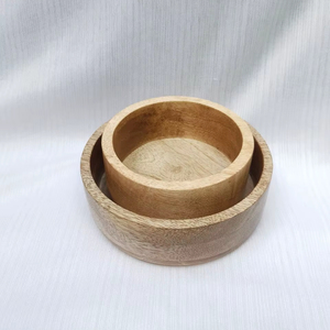 Tazón de madera de diseño premium, tazón de madera de mango, tazón de madera de acacia, tazón para ensalada, tazón para servir a precio de fábrica al por mayor. - Product Image 1