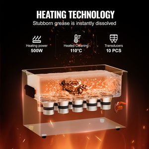 Pulitore a Ultrasuoni Professionale da 30L con Riscaldatore, Timer e Cestello, Macchina Digitale per Cavitazione Sonica da 360W con Alimentazione Elettrica - Product Image 3