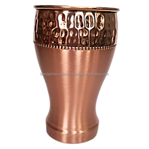 Vaso de Cobre Puro Martillado con Acabado Negro y Pulido para Beber y Uso en la Cocina, Vaso de Cobre Antiderrames - Product Image 1