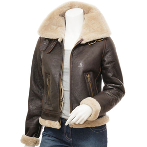 Veste en cuir véritable classique pour homme, coupe slim, style bomber décontracté, en peau de mouton, style motard, avec poche avant et fermeture éclair - Product Image 2