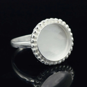 Indian Arrival Solid 925 Sterling Silver Round Cocktail <b>Ring</b> Collet Cup Bezel Setting Minimalist <b>Plain</b> Band Unisex Everyday Wear - Product Image 2