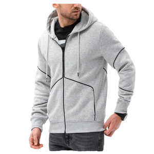 Sudadera Unisex con Capucha y Cremallera, 100% Algodón, Resistente al Viento, Ecológica, Informal, con Logotipo Personalizado OEM - Product Image 1