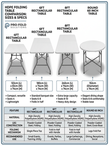 Mesa Plegable de Plástico Blanca de 6 Pies para Banquetes, Uso Comercial, Resistente, para Fiestas al Aire Libre, Bodas, <span class=keywords><strong>Alquiler</strong></span>, Eventos, Muebles de Fábrica, Venta al Por Mayor - Product Image 4