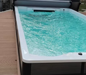 <span class=keywords><strong>Jacuzzi</strong></span> all'aperto di lusso prefabbricata infinita piscina rettangolare Spa piscina per giardini acrilico piscina a sfioro - Product Image 1