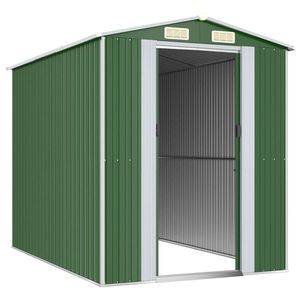 Cobertizo de jardín de acero galvanizado verde 75,6 "x 107,9" x 87,8 "Solución de almacenamiento duradera - Product Image 3