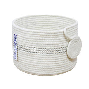 New Style Boho Home Decor Comfortable Hand Woven Cotton <b>Storage</b> Basket with Unique Designs - Product Image 4