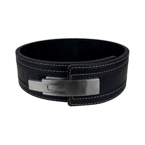 Custom Logo New Design 10mm Cowhide Unisex <b>Powerlifting</b> <b>Belt</b> Lever Buckle Heavy Duty Adjustable Strong Professional Training - Product Image 4