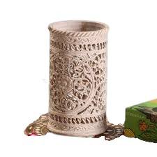 Jarrón de Piedra Sosa de Lujo Tallado a Mano, Jarrón Decorativo de Piedra Natural para Exportación - Product Image 1