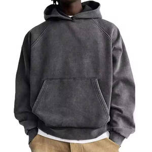 Sudaderas con Capucha Casuales de Alta Demanda, Lavado Ácido, 100% Algodón, Forro Polar, Cómodas para Invierno, Logotipo Personalizado, Transpirables - Product Image 1