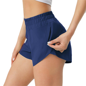 Shorts de Yoga para Mujer, Spandex/Nailon, Cintura Alta Elástica, Secado Rápido, Elásticos en Cuatro Direcciones, Shorts Deportivos para Correr con Bolsillos - Product Image 6