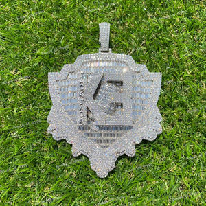 จี้ตัวอักษรแบบกำหนดเอง ทำจากเงินแท้ 925 ประดับเพชรโมอิสซาไนต์ ดีไซน์หรูหราสไตล์ฮิปฮอป ประดับเพชรเต็มตัว - Product Image 3